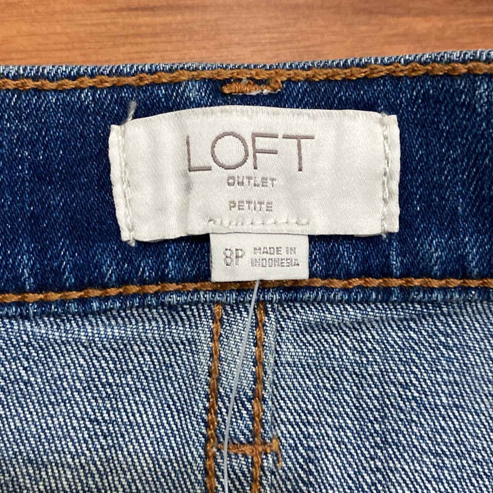 LOFT Button Front Denim Skirt - Picture 6 of 12